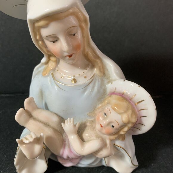 Mother & Child Virgin Mary Baby Jesus Madonna Figurine - Picture 2 of 6